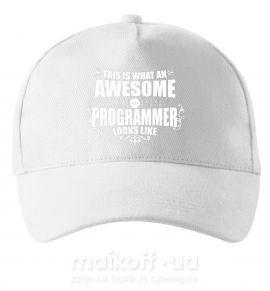 Кепка This is what an awesome programmer looks like Білий фото