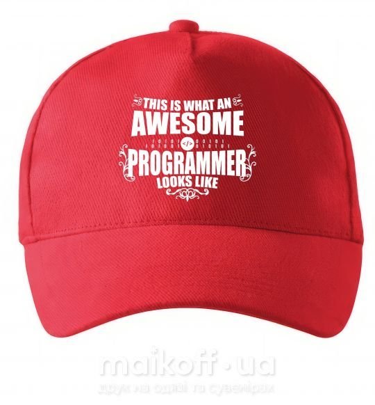 Кепка This is what an awesome programmer looks like Червоний фото