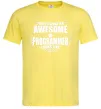 Чоловіча футболка This is what an awesome programmer looks like Лимонний фото