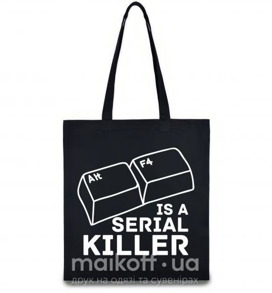 Еко-сумка Alt F4 - serial killer Чорний фото