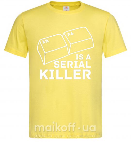 Мужская футболка Alt F4 - serial killer Лимонный фото