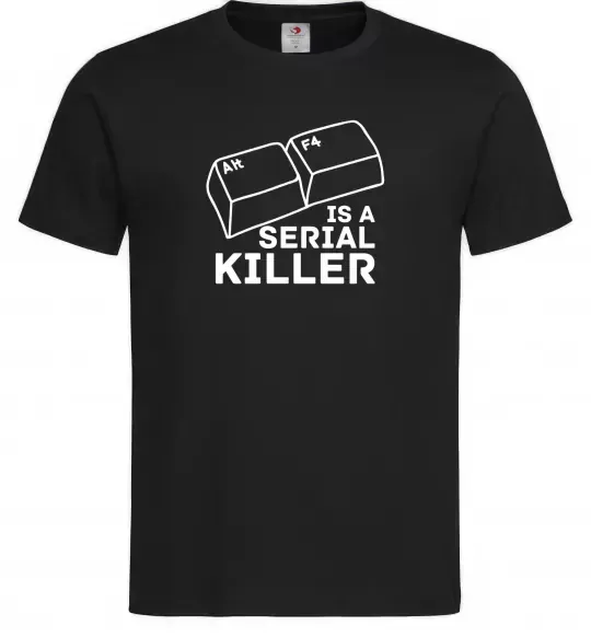 Чоловіча футболка Alt F4 - serial killer Чорний фото