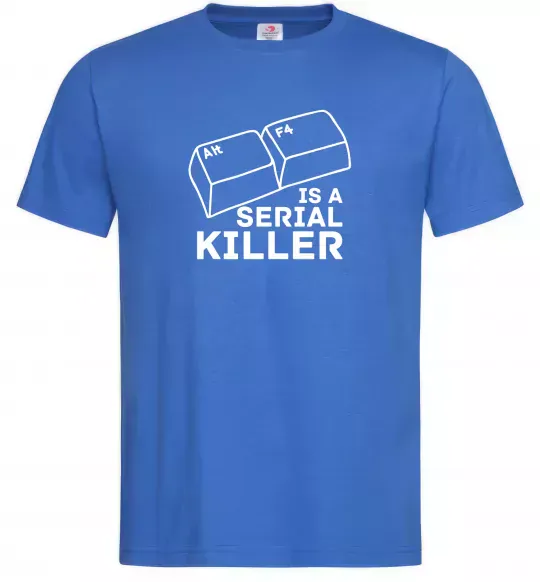 Чоловіча футболка Alt F4 - serial killer Яскраво-синій фото