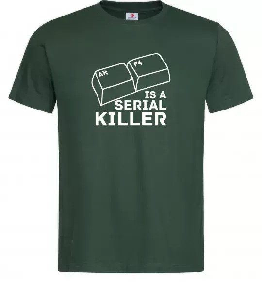 Чоловіча футболка Alt F4 - serial killer Темно-зелений фото
