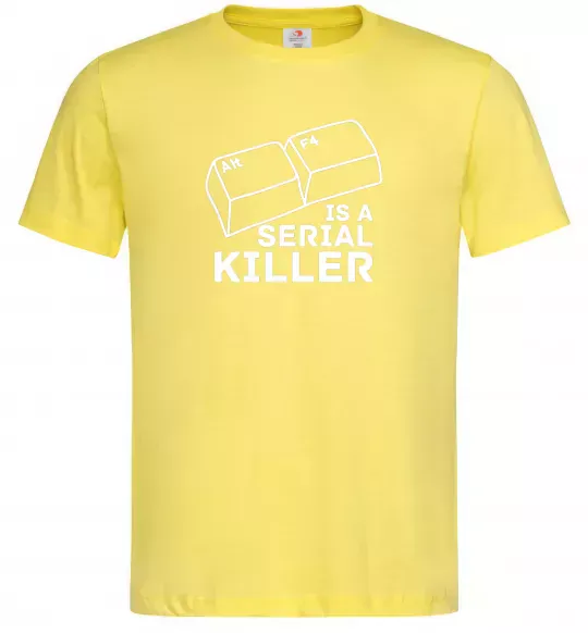 Чоловіча футболка Alt F4 - serial killer Лимонний фото