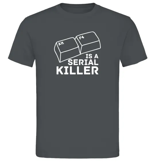 Чоловіча футболка Alt F4 - serial killer Графіт фото