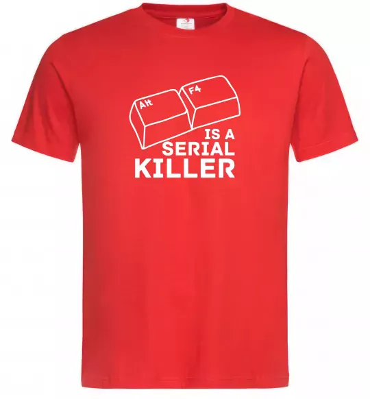 Чоловіча футболка Alt F4 - serial killer Червоний фото