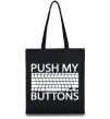 Еко-сумка Push my buttons Чорний фото