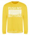 Світшот Push my buttons Сонячно жовтий фото