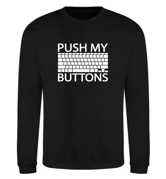 Свитшот Push my buttons Черный фото
