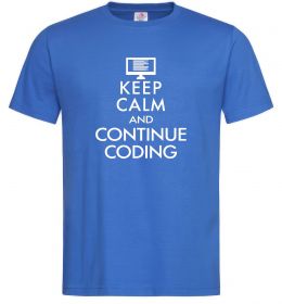 Мужская футболка Keep calm and continue coding Мужская футболка Keep calm and continue coding