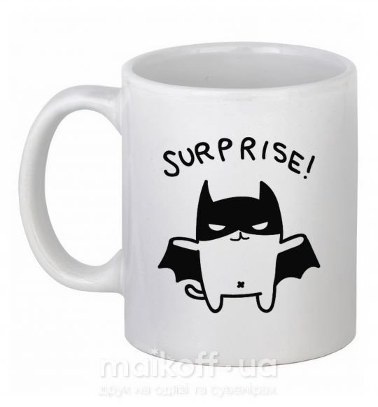 Чашка керамічна Bat cat Білий фото