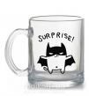 Чашка стеклянная Bat cat Прозрачный фото