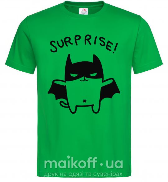Мужская футболка Bat cat Зеленый фото