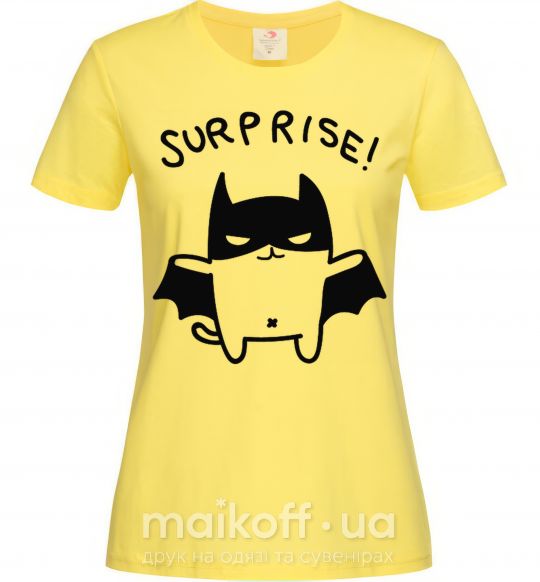 Жіноча футболка Bat cat Лимонний фото