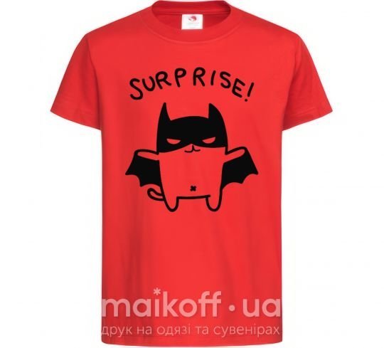 Детская футболка Bat cat Красный фото