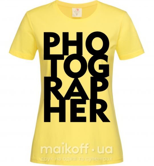 Женская футболка Photographer Лимонный фото