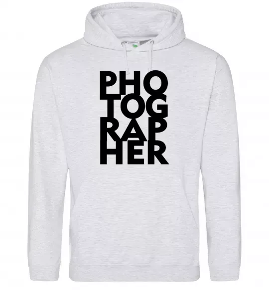 Чоловіча толстовка (худі) Photographer Сірий меланж фото