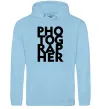 Мужская толстовка (худи) Photographer Голубой фото