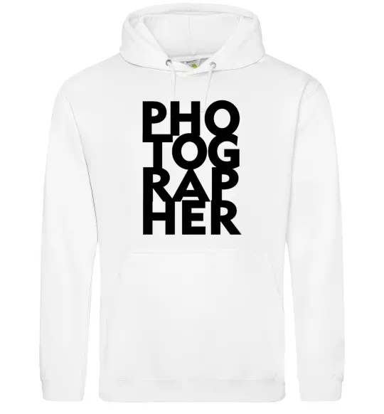 Жіноча толстовка (худі) Photographer Білий фото