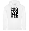 Жіноча толстовка (худі) Photographer Білий фото