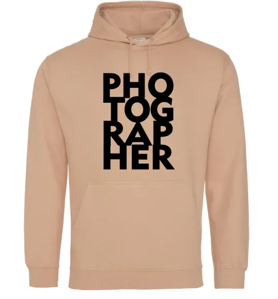 Жіноча толстовка (худі) Photographer Пісочний фото