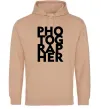 Жіноча толстовка (худі) Photographer Пісочний фото