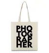 Эко-сумка Photographer Бежевый фото