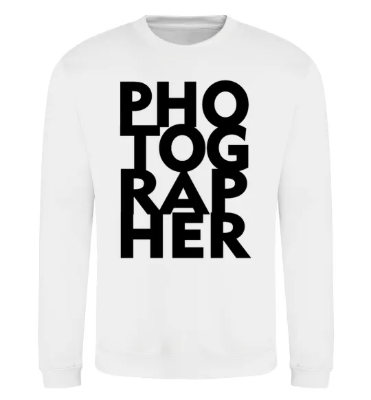 Світшот Photographer Білий фото