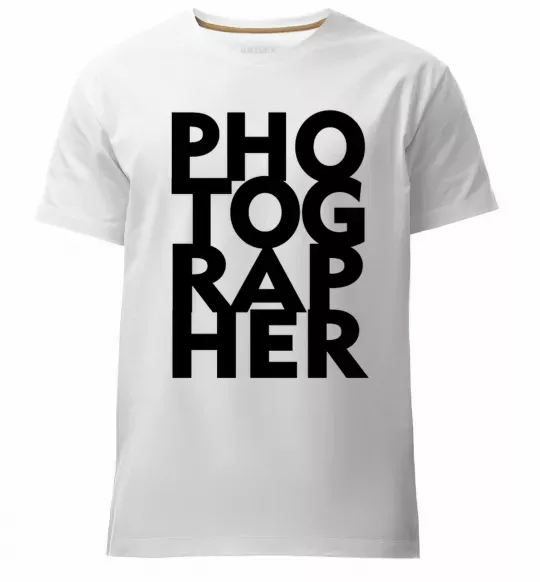 Мужская премиум футболка Photographer Белый фото