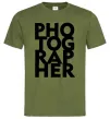 Мужская футболка Photographer Оливковый Мужская футболка Photographer Оливковый фото