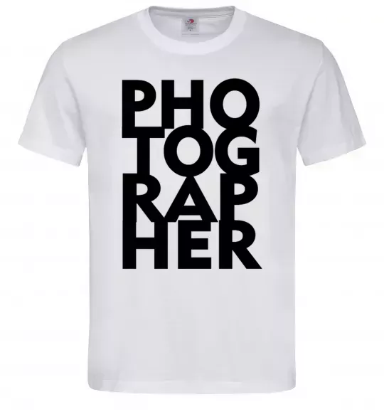 Мужская футболка Photographer Белый фото