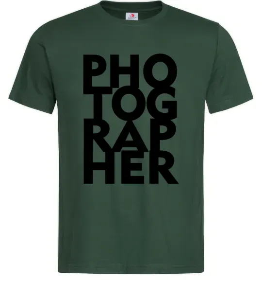 Мужская футболка Photographer Темно-зеленый фото