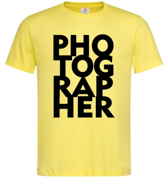 Мужская футболка Photographer Лимонный фото