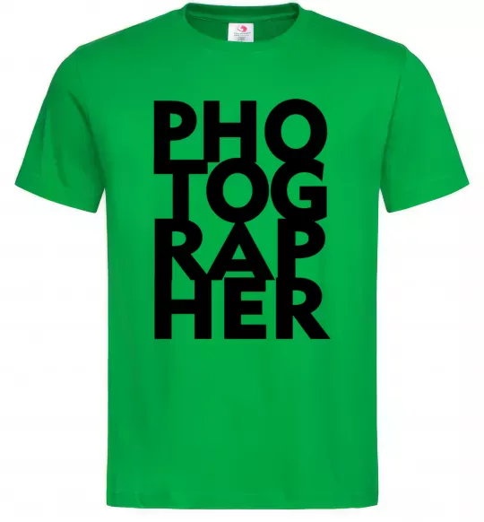 Мужская футболка Photographer Зеленый фото