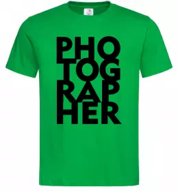 Мужская футболка Photographer Зеленый фото