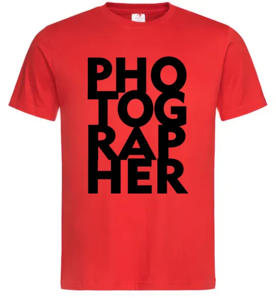 Мужская футболка Photographer Красный фото