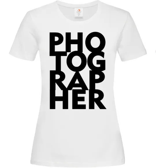 Женская футболка Photographer Белый фото