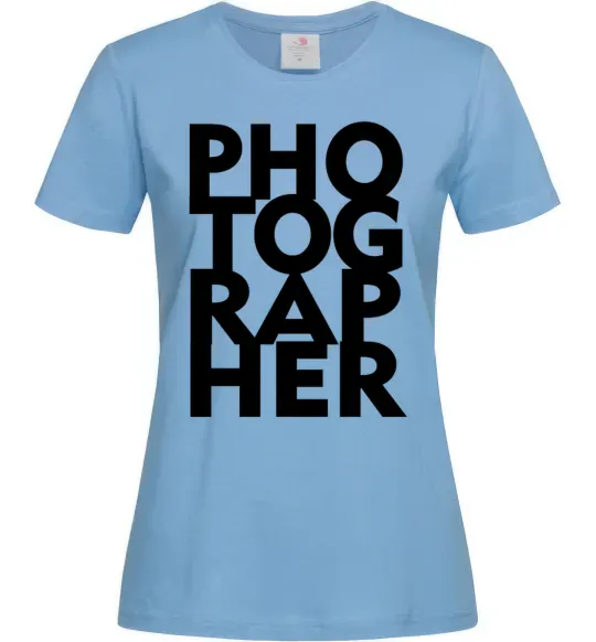 Женская футболка Photographer Голубой фото