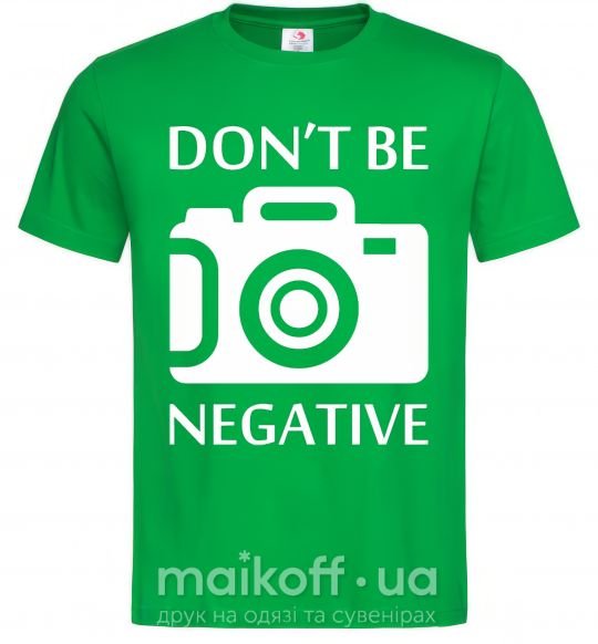 Мужская футболка Don't be negative Зеленый фото