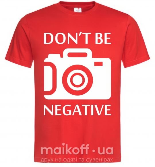 Мужская футболка Don't be negative Красный фото