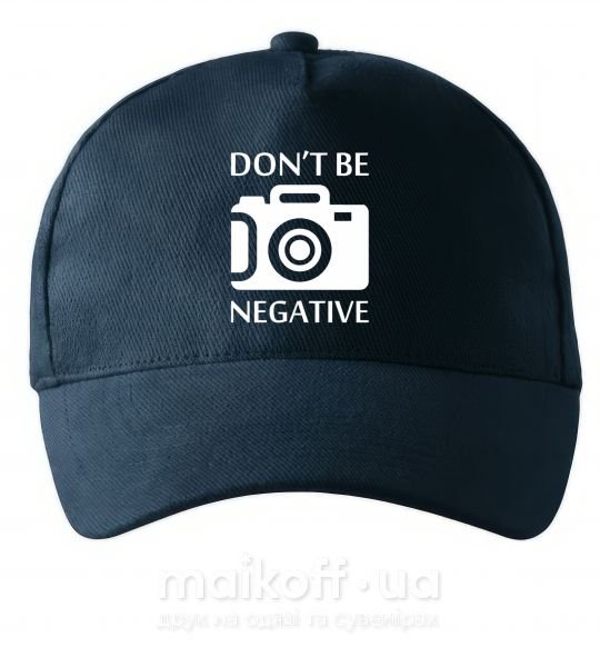Кепка Don't be negative Темно-синий фото