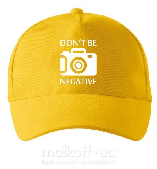 Кепка Don't be negative Солнечно желтый фото