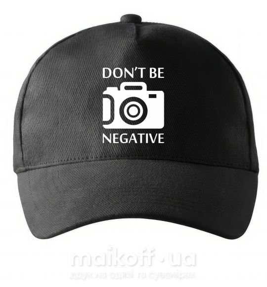 Кепка Don't be negative Черный фото