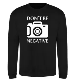 Світшот Don't be negative Чорний фото