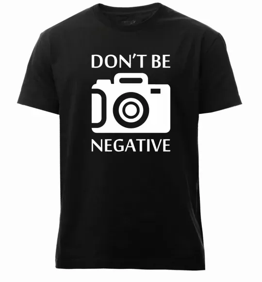 Мужская премиум футболка Don't be negative Черный фото