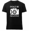 Мужская премиум футболка Don't be negative Черный фото