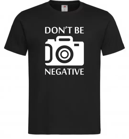 Мужская футболка Don't be negative Черный фото