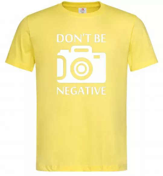 Мужская футболка Don't be negative Лимонный фото