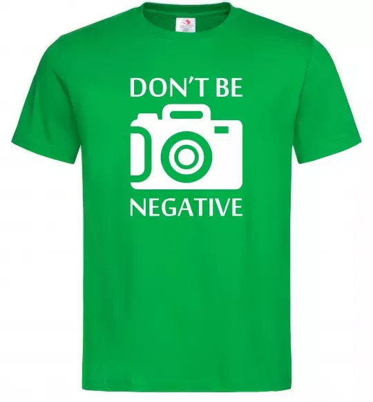 Мужская футболка Don't be negative Зеленый фото